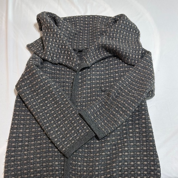 Gray and Cream Textured Coat - Picture 1 of 5
